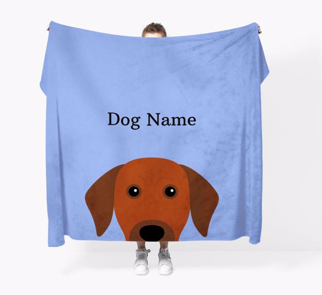 'Peeking Icon' - Personalized {breedFullName} Blanket